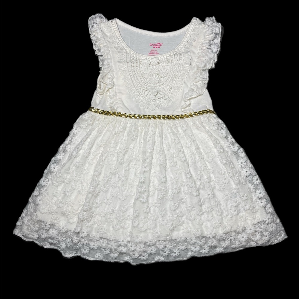 Cream Floral Bohemian Dress